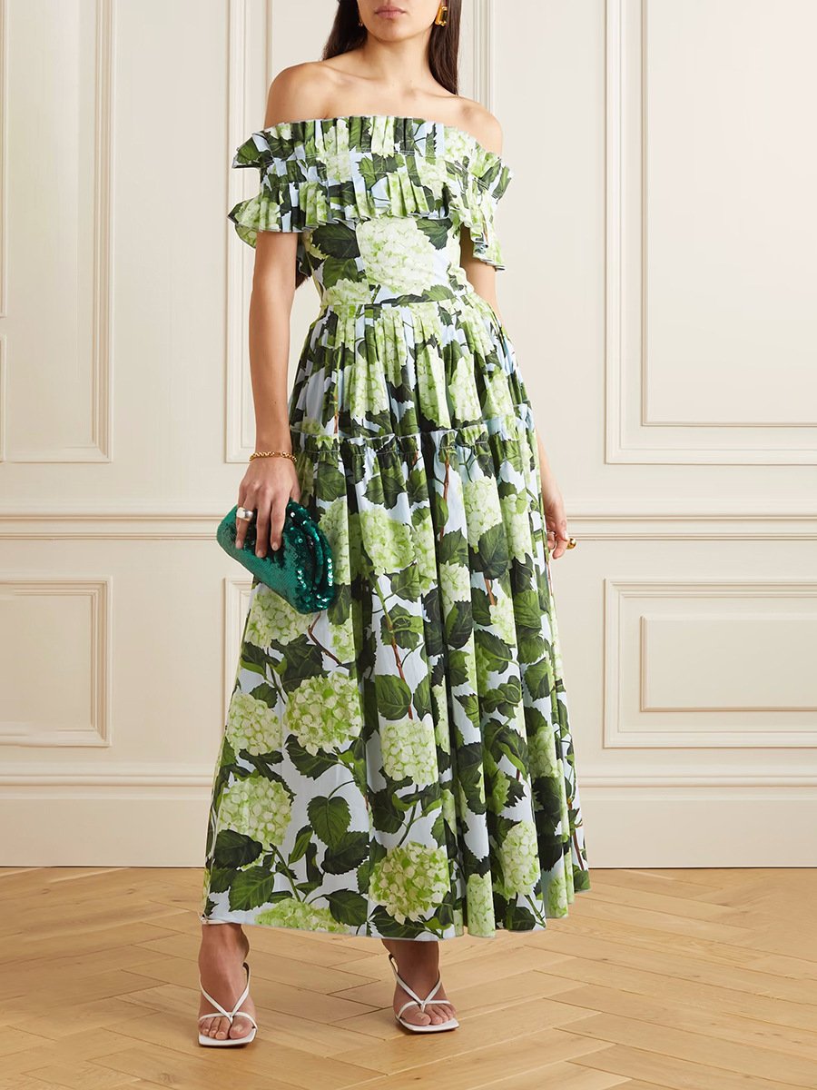 Hydrangea print dress