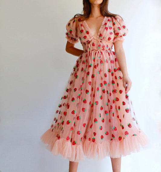 Strawberry Midi Dress