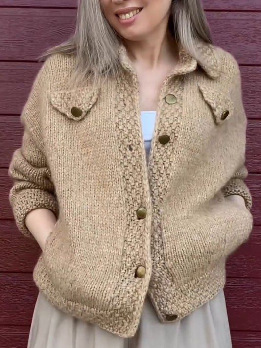 Fall and winter new knitted cardigan jacket