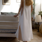 White sleeveless floarl dress