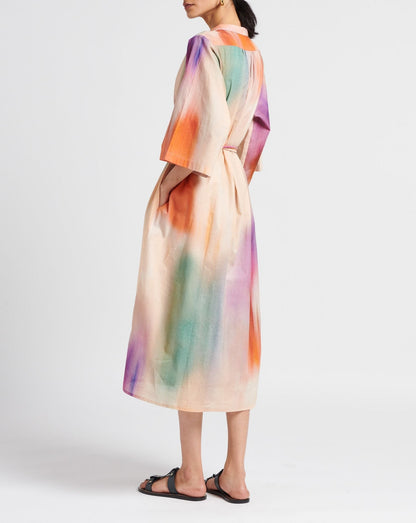 Multicolored Long organic cotton dress