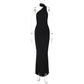 Toula Backless Maxi Dress In Black