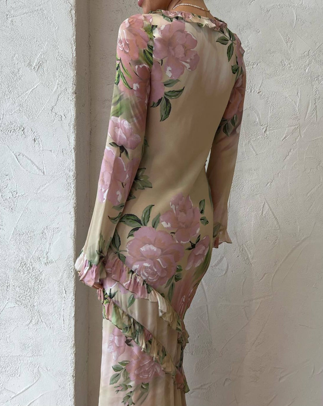 Pink Romantic Floral Dress