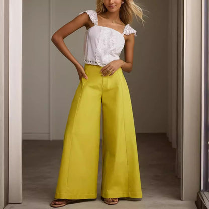 Casual wide leg trousers A line large leg trousers