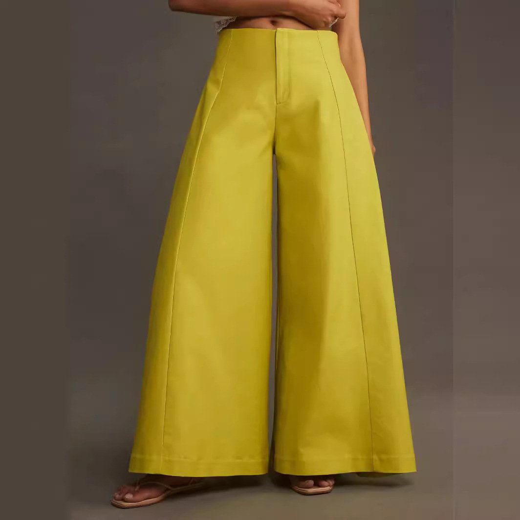 Casual wide leg trousers A line large leg trousers