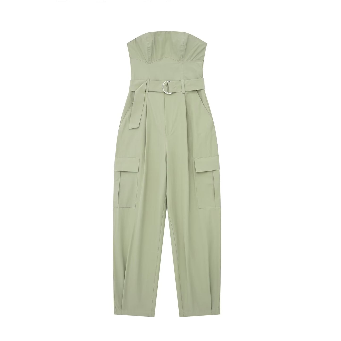 Buckle Bandeau Multi-Pocket Jumpsuit