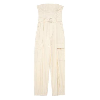 Buckle Bandeau Multi-Pocket Jumpsuit