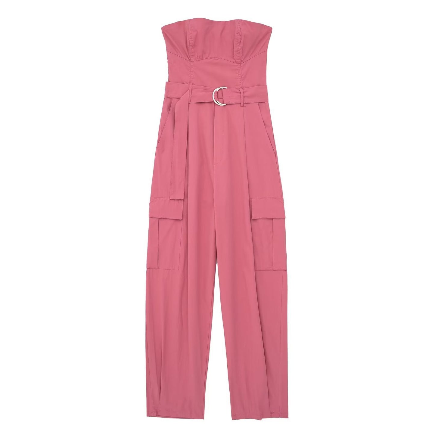 Buckle Bandeau Multi-Pocket Jumpsuit