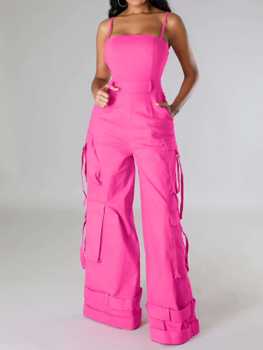 Sexy Wide Leg Cargo Jumpsuits【free shipping!】