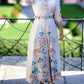Romantic floral belted dress