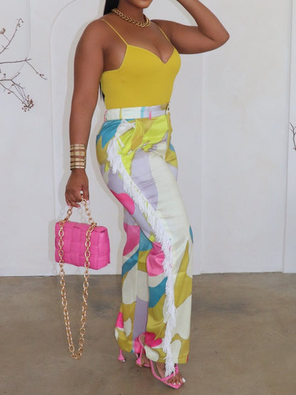 Stunning Color Fringer Pants