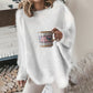 Fuzzy Long Sleeve Relaxed Sweater