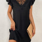 Vintage Black Plain Mini Dress