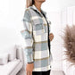 Breezy Blue Check Collared Outerwear