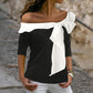 Black And White Long Sleeve Top