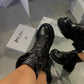 Women's Round Toe Shiny Platform Boots