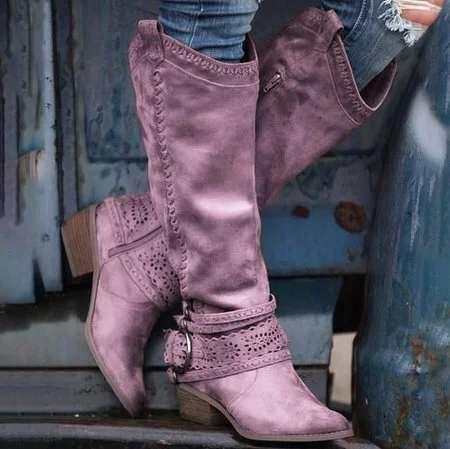Women's Cowboy Boots Fashion Vintage Side Zipper Knee Tall Boots(Buy 2 Free Shipping✔️)