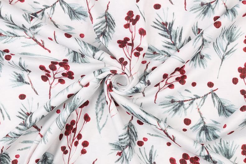 Mistletoe Printed Long Sleeve Round Neck Casual Home Set