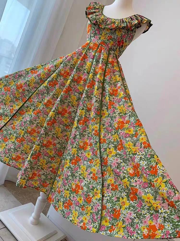Vintage Floral Long Dress