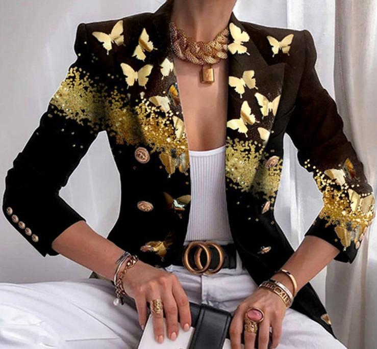 Women's Party / Evening Street Daily Pocket Double Breasted Turndown Blazer Casual Jacket