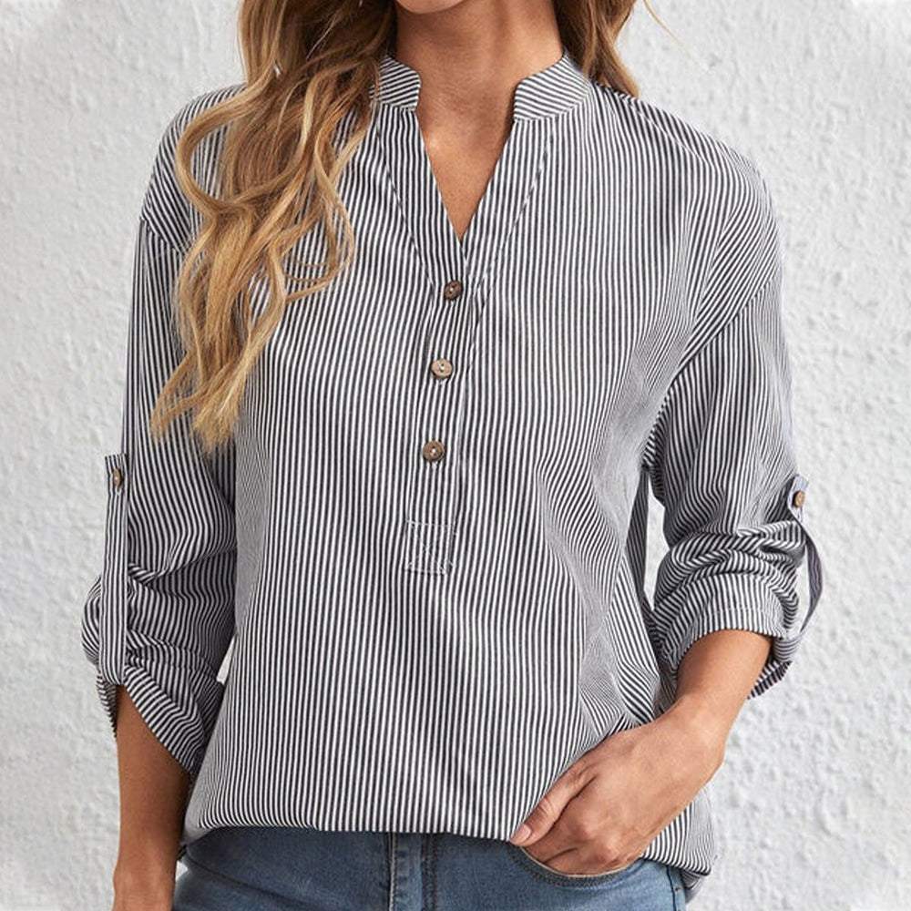 Classy Striped Long Sleeve Top