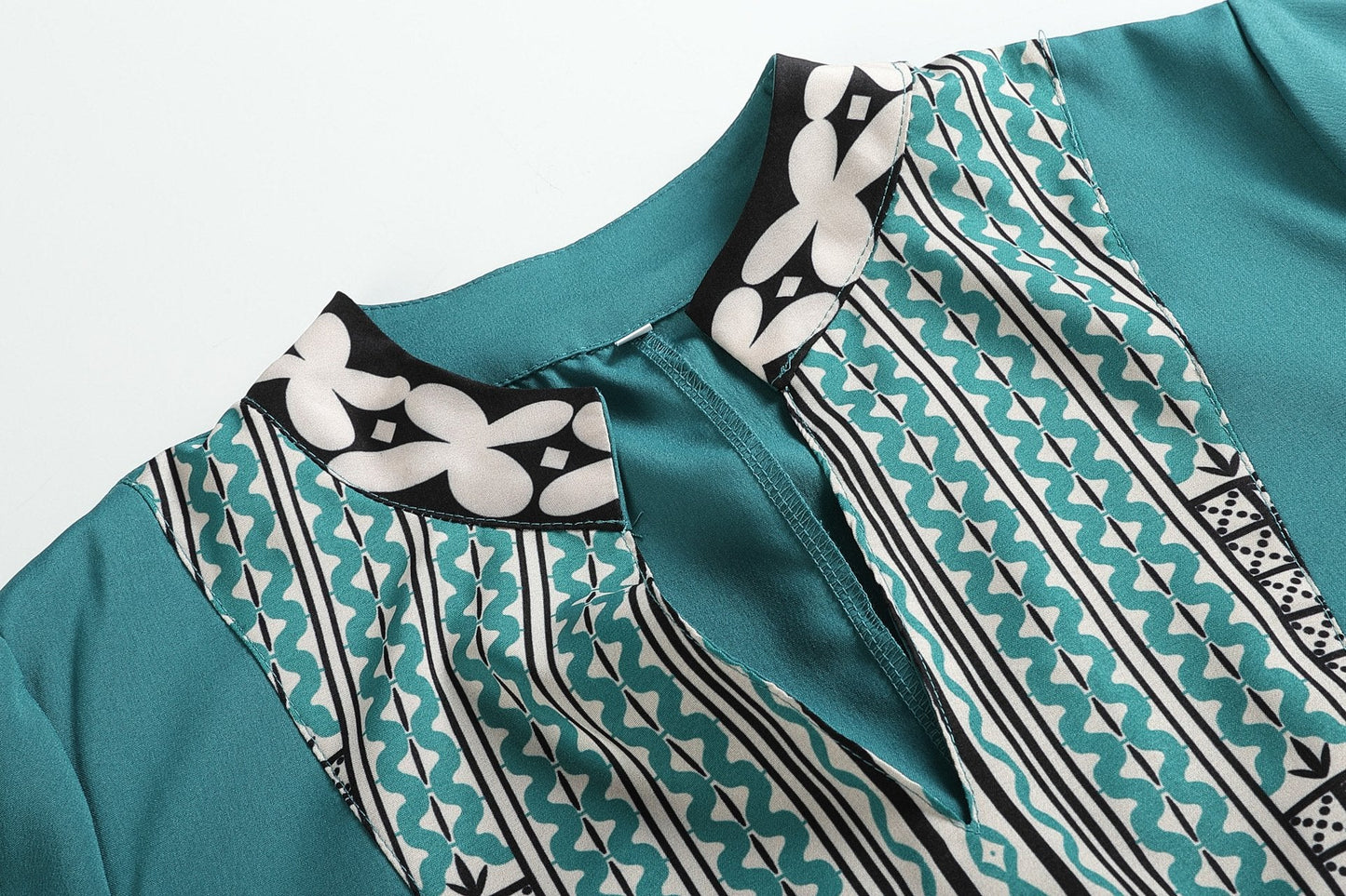 Stylish Print Short Sleeve Maxi Dress