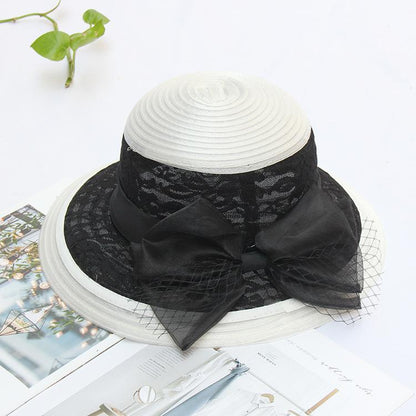 Korean style bow mesh sun hat