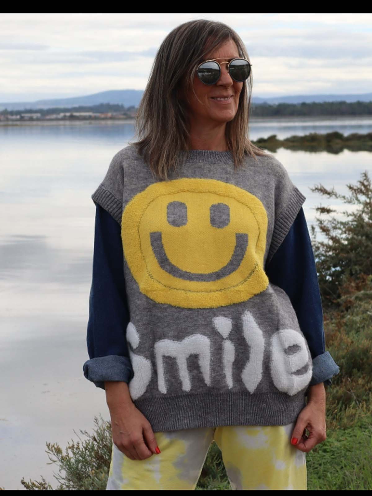 Smiley 3D Printed Sweatshirt