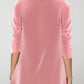 Pink Round Neck Long Sleeve Sweatshirt