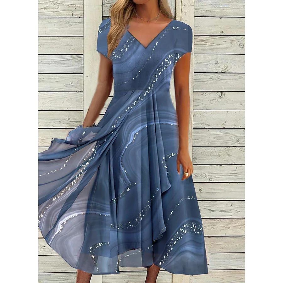 Casual Knit Panel Dress