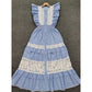 Lace patchwork ruffle dress
