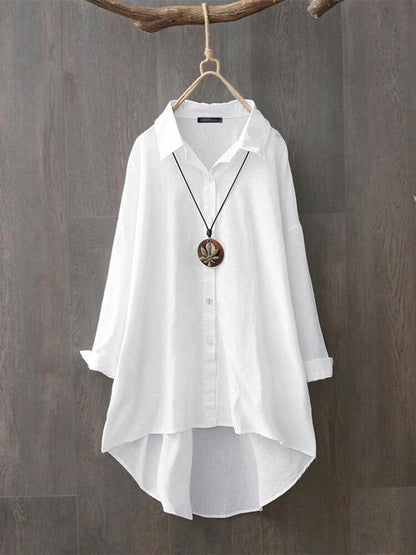 White Long Sleeve Blouse Shirt