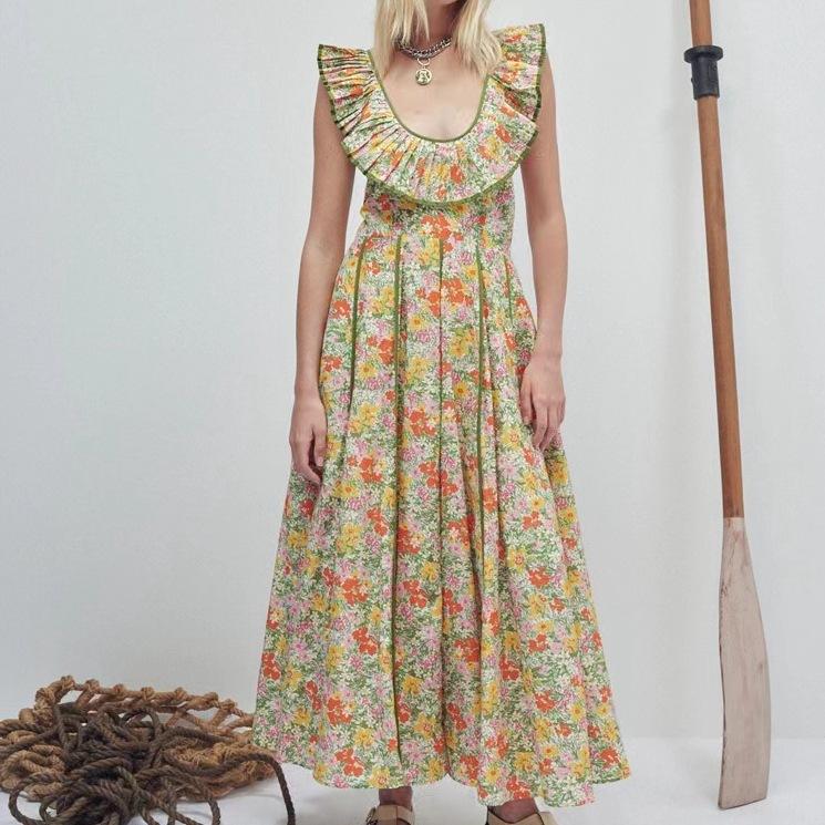 Vintage Floral Long Dress