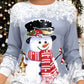 Christmas Pattern Snowman Print Top