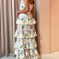 Elegant Laminar Print Maxi Dress
